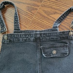 Black bib overalls